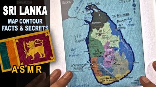 ASMR Map of SRI LANKA Island outline tracing  Main CITIES less known facts  ASMR maps and facts [upl. by Manara348]