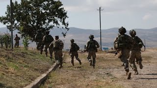 Fighting rages in disputed NagornoKarabakh region for second day [upl. by Luy]