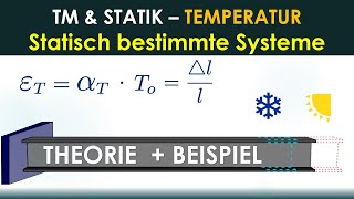 Temperatur 1  Statisch bestimmt  konstante Temperatur  Statik  TM [upl. by Atrice]