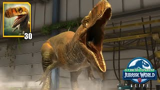 RAJASAURUS BUFF Level 30 Epic First Look Jurassic World Alive beta [upl. by Yaral358]