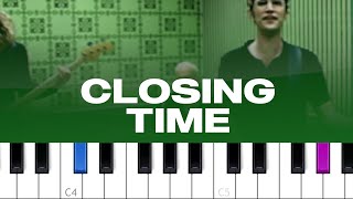 Semisonic  Closing Time piano tutorial [upl. by Buddie]