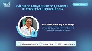 Capacifarma Cálculos Farmacêuticos e Fatores de Correção e Equivalência [upl. by Karia]