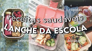 O QUE LEVAR DE LANCHE PARA A ESCOLA  10 RECEITAS fáceis e rápidas para LEVAR PARA O COLÉGIO [upl. by Enitsirhc439]