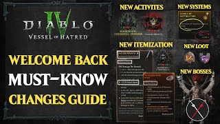 Diablo 4 MUST WATCH Before Playing ALL CHANGES Since Launch  Get READY for Vessel of Hatred NOW [upl. by Cassius353]