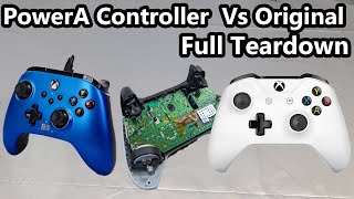 PowerA Enhanced Wired Controller for Xbox and PC vs Xbox Official Controller Teardown [upl. by Hcelemile153]