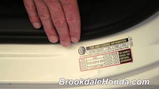 2013  Honda  Civic  Tire Pressure Recommendations  How To By Luther Brookdale Honda [upl. by Dnama]