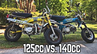 125cc Lifan 4 Spd vs Pitster Pro 140cc 4 Spd on Trail 70s [upl. by Veda317]