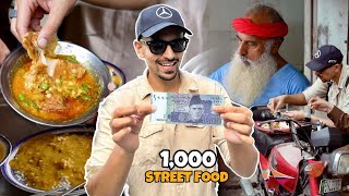 1000 RUPEES STREET FOOD CHALLENGE in Pakistan  2023 [upl. by Eikin462]