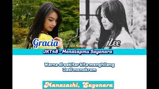 JKT48  Manazashi Sayonara  Menatapmu Sayonara Zee JKT48 amp Gracia JKT48 Video Lirik color coded [upl. by Ecneret]