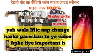 Redmi Note 8 video call mic🎤 problem  redmi note 8 handsfree mic problem  Mi Note 8 Mic solution [upl. by Felicie]