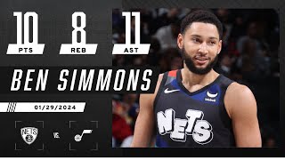 Ben Simmons NEARLY TRIPLEDOUBLES in impressive return to the Brooklyn Nets 👏  NBA on ESPN [upl. by Dorman]