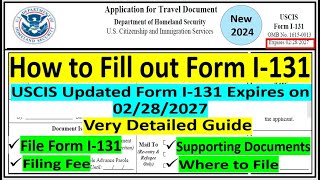 Form I131Application for Travel Document  Advance Parole for Adjustment of Status I485 [upl. by Cirek]