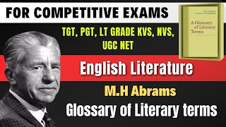 Literary Terms  Literary Terms in English Literature  MH Abrams Glossary of Literary terms [upl. by Dilisio586]