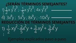 Términos semejantes y reducción de términos semejantes [upl. by Noteek]