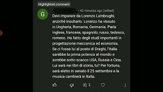 Pensavo Fosse Un Fan Di LAMBRENEDETTO Invece Era Un Commento Ironico Di UnARTISTA DellIronia [upl. by Wagoner]