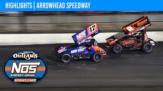 World of Outlaws NOS Energy Drink Sprint Cars  Arrowhead Speedway  April 6th 2024  HIGHLIGHTS [upl. by Guendolen]