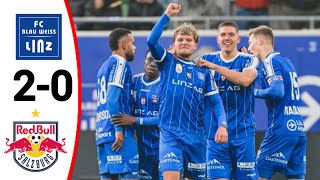 BlauWeiß Linz vs RB Salzburg 20 All Goals and Extended Highlights [upl. by Tronna]