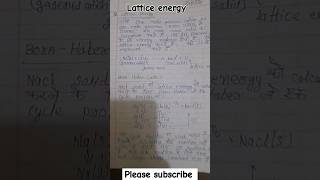 Lattice Energy Born Haber cycle Bsc chemistry chemistry bscchemistry [upl. by Emmett139]