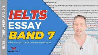 IELTS Essay 7band with analysis and rewrite to band 9 [upl. by Lydie]