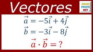 PRODUCTO PUNTO DE VECTORES EN EL PLANO  Ejercicio 1 [upl. by Darum855]