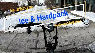 Fat Bike Riding Ice and Hard Pack w studs and wheelies [upl. by Yngiram865]