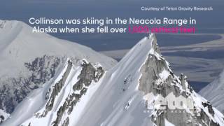 Pro skier Angel Collinson survives 1000foot crash [upl. by Llewellyn]