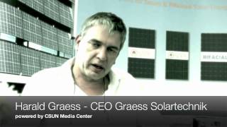 CSUN Solar Energy Interviews Harald Graess  CEO Graess Solartechnik [upl. by Aubin]