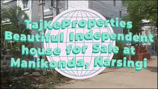 Beautiful Independent house for sale at NARSINGI Puppalguda Neknampur Manikonda realestate [upl. by Hatnamas530]