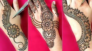 Top 3 stylish back hand mehndi design  Mehndi design  easy amp simple mehndi  Mehndi  Mehandi [upl. by Atikin633]