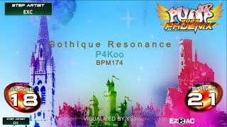 PUMP IT UP PHOENIX Gothique Resonance S18 amp S21 pre S20 → S21  Modified  S18 RUN Lv4 Title [upl. by Nayr]