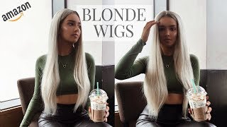 Platinum Blonde AMAZON WIGS  Review [upl. by Damour]