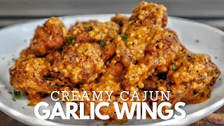 Creamy Cajun Garlic Wings  Chicken Wings Recipe [upl. by Defant]