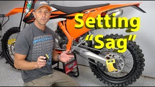 How to Set Your Sag on your Dirt Bike  Dirt Bike Set Up Tip [upl. by Velda]