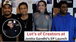 Jonita Gandhi EP Launch  Event  Tanmay Bhatt  Zakir Khan  Divine  Filmysadhu [upl. by Eittol]