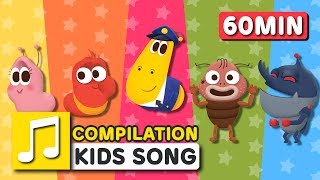 Larva KIDS WHEELS ON THE BUS and other songs from Larva KIDS  27 English Kids Songs  60 minutes [upl. by Ahsiekam]