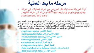 العنايه بعد العمليه postoperative nursing care 5 [upl. by Ahseirej]