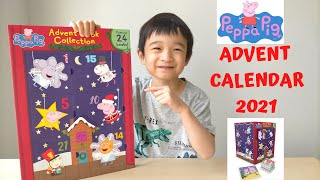 Opening Peppa Pig Advent Book Collection Calendar 2021  24 books to collect  Christmas Count Down [upl. by Elbam]