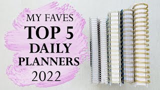 MY TOP 5 DAILY PLANNERS for 2022 [upl. by Thilde]