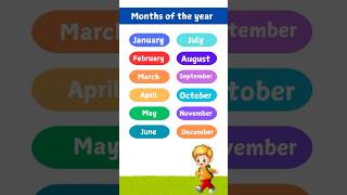 Months of the year  Months Names  monthsoftheyear shorts [upl. by Nairam]