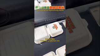 Bagasse color digital printing solution easy way for decorating bagasse food packaging [upl. by Oicam]