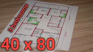 40 x 80 house plan map  40x80 home design 4080 house design [upl. by Olli661]