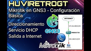 HUVI NETWORK Configuración Básica de Mikrotik en GNS3 [upl. by Miguelita]