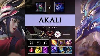 Akali Mid vs Aurelion Sol Godlike  KR Grandmaster Patch 1417 [upl. by Anaihk262]