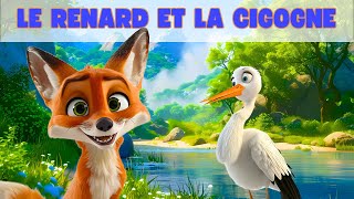 Le Renard et La Cigogne  conte pour enfants  Apprenkids [upl. by Reinhard]