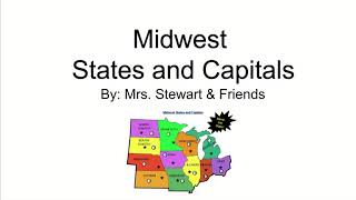 Midwest States and Capitals teachingfabulously [upl. by Attirehs]