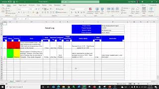 Issue Log Template [upl. by Baal9]