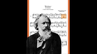 Brahms  Waltz Op 39 No 9  Animated Sheet Music [upl. by Sillyhp985]