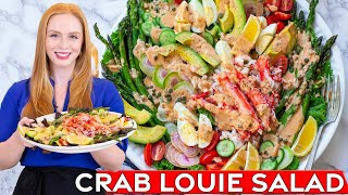 The Best Crab Louie Salad Recipe  with Homemade Louie Dressing [upl. by Tallula]