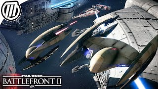 Star Wars Battlefront 2 All Era Space Battles  Clone Wars to the First Order [upl. by Zeugirdor]