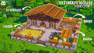 Minecraft  How to Build a Ultimate Survival House  2 Players House [upl. by Leverett]